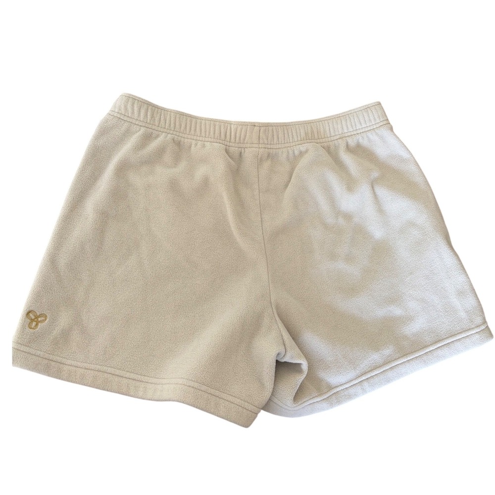 Aritzia Golden Polartec Fleece Shorts Womens Large Oatmeal Beige Athletic Lounge
